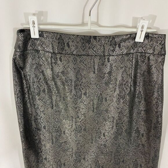 Calvin Klein Metallic Animal Print Pencil Skirt - Picture 3 of 7
